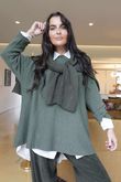 Conrad Oversized Boxy Knit Khaki